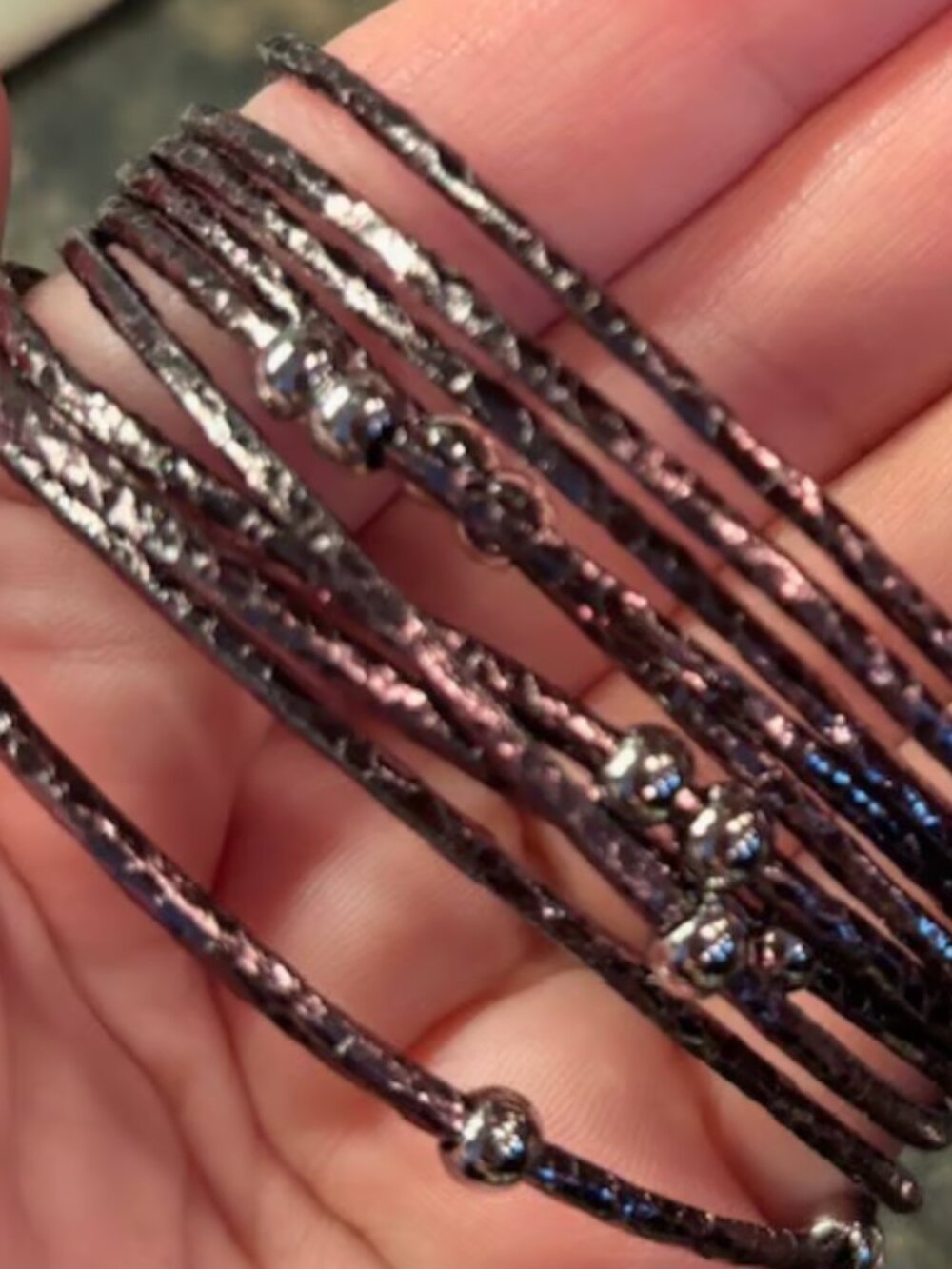 Ryze Wrap- Bronze with Silver Beads